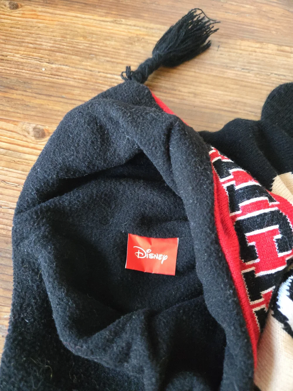 Disney Toddler Red and Black Mickey Mouse Earflap Hat